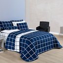 Ver imagem 3 de Cobre Leito King Square Micropercal 200 fios 3pç - Azul