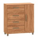 Ver imagem 2 de Cômoda Leme 1 Porta 4 Gavetas Mel - Fellicci