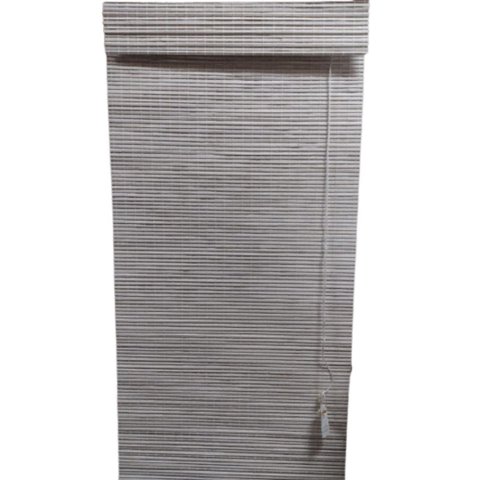 Persiana Bambu Romana Block Natural 100 (l) X 160 (a) Cm Cortina Madeira C/ Bandô 1,00 X 1,60