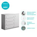Ver imagem 3 de Cômoda Sapateira para Quarto de Bebê 100% MDF 1 Porta 4 Gavetas Infantil Helena Branco Phoenix Baby