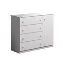 Ver imagem 4 de Cômoda Sapateira para Quarto de Bebê 100% MDF 1 Porta 4 Gavetas Infantil Helena Branco Phoenix Baby