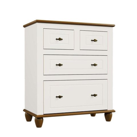 Cômoda Retrô 2+2g Off White-nogueira