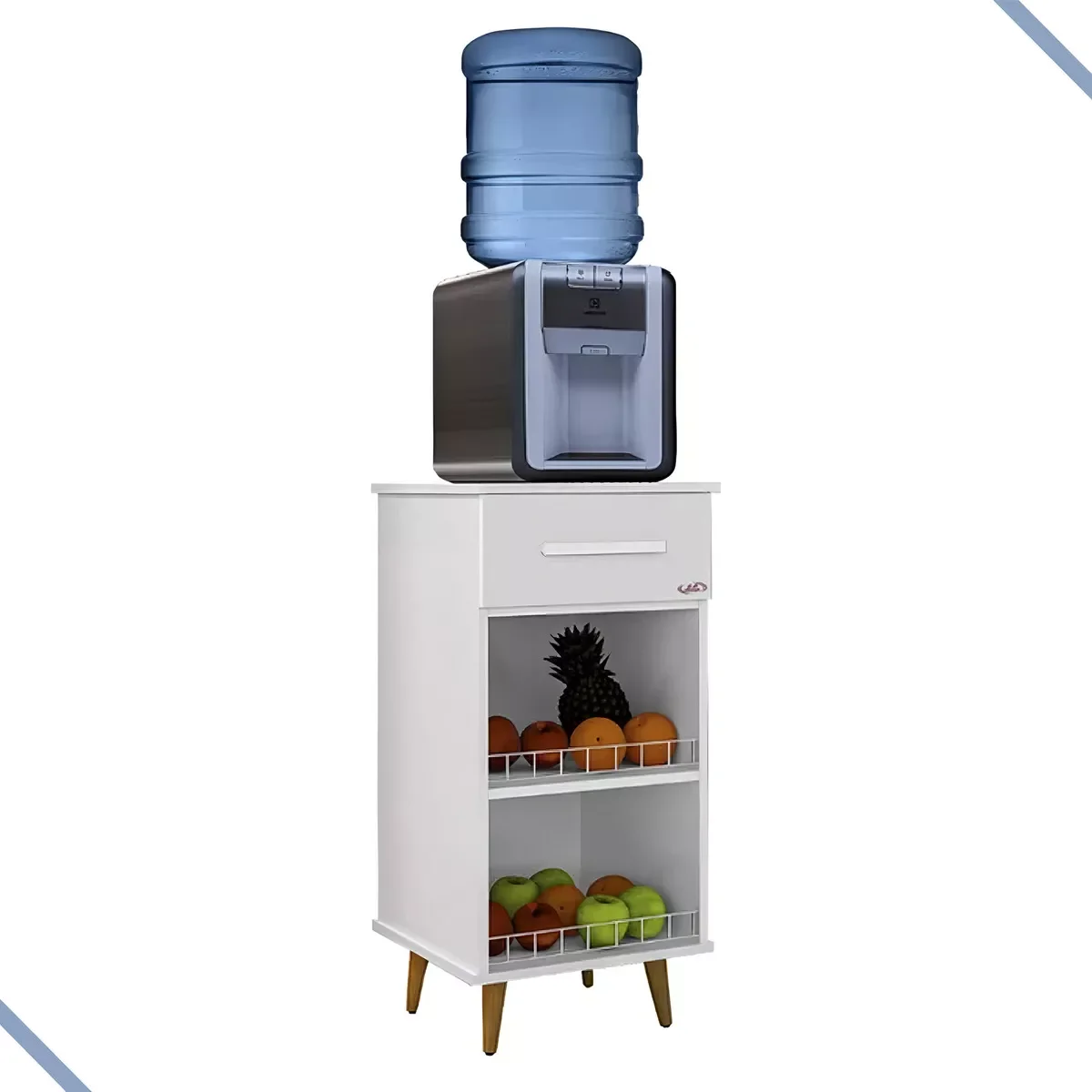 Balcão com Fruteira Gaveta Base para Bebedouro Fenix Pr:branco - 2