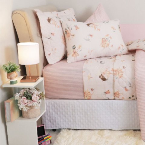 Jogo Cama Solteiro Duplo 3peças Infantil Happy Day Stella