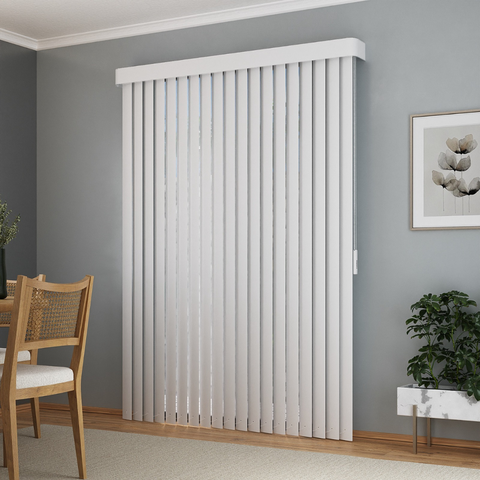 Persiana Vertical em Tecido com Bando Crisdan Largura 2,20 X 1,70 Altura Branco