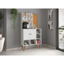 Ver imagem 1 de Cantinho do Café Retrô com Pés Palito Cor Branco / Cinamomo Pt