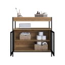 Ver imagem 6 de Gabinete de Banheiro 80cm com 2 Portas P1038 Preto/mel sem Cuba