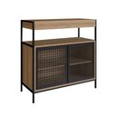 Ver imagem 1 de Gabinete de Banheiro 80cm com 2 Portas P1038 Preto/mel sem Cuba