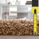 Ver imagem 3 de Tapete Sala Quarto Felpudo Shaggy 140x200 Bege Casa Dona