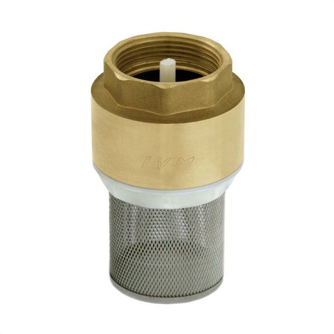 Válvula de Retenção Sucção 4 Fundo de Poço em Latão Forjado com Filtro Inox Industrial Ivm Italy