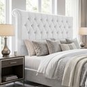 Ver imagem 1 de Cabeceira Cama Box King 195cm Estofada Meora P05 Linho Cinza Claro