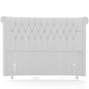 Ver mais imagens de Cabeceira Cama Box King 195cm Estofada Meora P05 Linho Cinza Claro