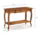 Ver imagem 5 de Aparador para Sala Pés Luiz Xv com Gaveta e Prateleira 1019p Linz Móveis - Imbuia Glazer