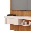 Ver imagem 3 de Painel Pequeno para TV até 45 Polegadas 119cm Freijó Off White Jade Caemmum