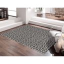 Ver imagem 4 de Tapete Sala Geométrico Maze Antiderrapante 100x140cm Preto e Branco Casa Dona