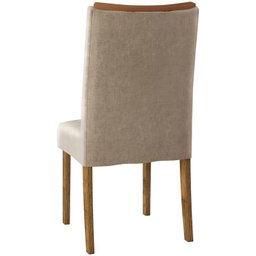 Conjunto 2 Cadeiras De Jantar 20147 Tronco Ripado Veludo Caqui DJ Moveis - 7