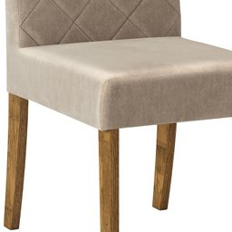 Conjunto 2 Cadeiras De Jantar 20147 Tronco Ripado Veludo Caqui DJ Moveis - 6