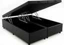 Ver imagem 1 de Cama Box Baú Casal Bipartido 69 Diversas Cores (138x188x42) - Corino Preto