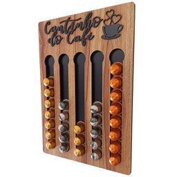 Porta Cápsulas Nespresso Cor Nogueira - Cantinho do Café - 4