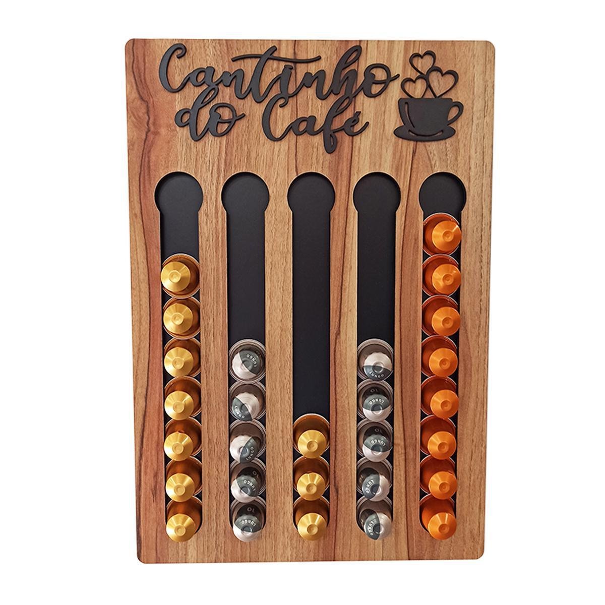 Porta Cápsulas Nespresso Cor Nogueira - Cantinho do Café