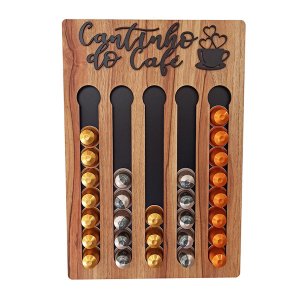 Porta Cápsulas Nespresso Cor Nogueira - Cantinho do Café