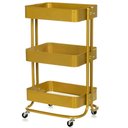 Ver imagem 2 de Carrinho Organizador Multiuso Anm6077 Anima Office 3 Cestos Fixos em Aço Gold
