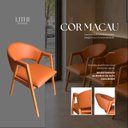 Ver imagem 3 de Conjunto Mesa de Jantar 90cm Redonda com 4 Poltronas Estofadas para Apartamento e Cozinha