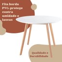 Ver imagem 7 de Conjunto Mesa de Jantar 90cm Redonda com 4 Poltronas Estofadas para Apartamento e Cozinha