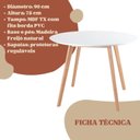 Ver imagem 6 de Conjunto Mesa de Jantar 90cm Redonda com 4 Poltronas Estofadas para Apartamento e Cozinha