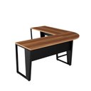 Ver imagem 7 de Mesa em L Escritório 210cm X 210cm Pés Metal F5 Office Cor:nogal com Preto