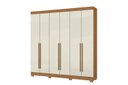 Ver imagem 1 de Guarda Roupa 230cm Casal 6 Portas 2 Gavetas - Cinamomo/ Areia Aramóveis