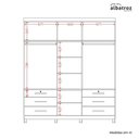 Ver imagem 5 de Guarda Roupa Triplex Triton Plus 11 Portas e 6 Gavetas - Nogueira Cappuccino - Albatroz
