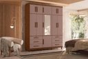 Ver imagem 1 de Guarda Roupa Triplex Triton Plus 11 Portas e 6 Gavetas - Nogueira Cappuccino - Albatroz