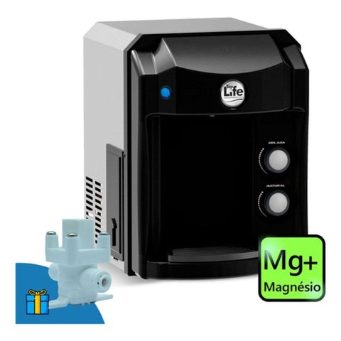 Purificador de Água Gelada Alcalina Ionizada C/ Magnésio Mg+ Voltagem:220v;cor:preto