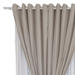 Cortina Ambiente Moderno como Sala ou Quarto Vicenza com forro de Varao 4,00 x 2,50 Bene Tu:CINZA - 2