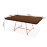 Mesa de Centro Amsterdã Retangular em Aço e MDF Clean - Cobre e Villandry - 5