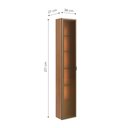 Ver imagem 3 de Módulo Cristaleira 1 Porta com Vidro Reflecta com LED Neon Float 38cm - Canella c/ Champanhe