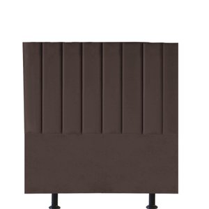 Cabeceira Estofada Cama Box Solteiro Carla 90cm Courino:marrom