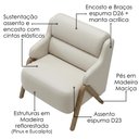 Ver imagem 4 de Poltrona Decorativa Madri Pes Madeira Courino Tcs 725 Moll