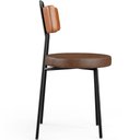 Ver imagem 7 de Kit 06 Cadeiras Decorativas Estofada Para Sala Jantar Barcelona L02 Couríssimo Camel Marrom - Lyam L
