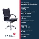Ver imagem 4 de Cadeira de Escritório com Base Cromada Prizi Garden - Preta