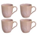 Ver imagem 1 de Conjunto 4 Canecas Rosa 273ml Orgânico Litchi Porto Brasil Xícaras Mesa Posta Café da Manhã