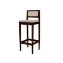 Ver imagem 4 de Kit 6 Banquetas Assento Encosto Estofado em Linho Hellen:imbuia com Palha