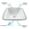 Cuba de Embutir Banheiro Quadrada Branca Lavabo 30x30 Dotec - 4