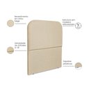 Ver imagem 4 de Cabeceira Estofada Solteiro Alana 90cm Linho Bege