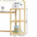 Ver imagem 3 de Escrivaninha Infantil Montessori Madeira 3 Prateleiras Nivia Natural Idimex