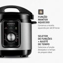 Ver imagem 6 de Panela de Pressão Elétrica Mondial Pratic Cook 3l 10 Funções 700w Preto 220v - Pe-47-3l-i