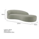 Ver imagem 3 de Divã Recamier Orgânico França 220cm Lado Direito Bouclé