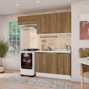Ver imagem 1 de Armário de Cozinha Compacta 100% Mdf 200cm Branco/nogueira Celeste Kappesberg