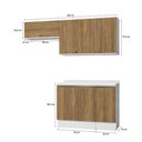 Ver imagem 3 de Armário de Cozinha Compacta 100% Mdf 200cm Branco/nogueira Celeste Kappesberg